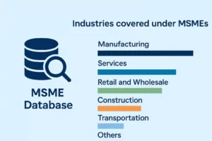 Chart showcasing industries included in the Indian MSME sector.