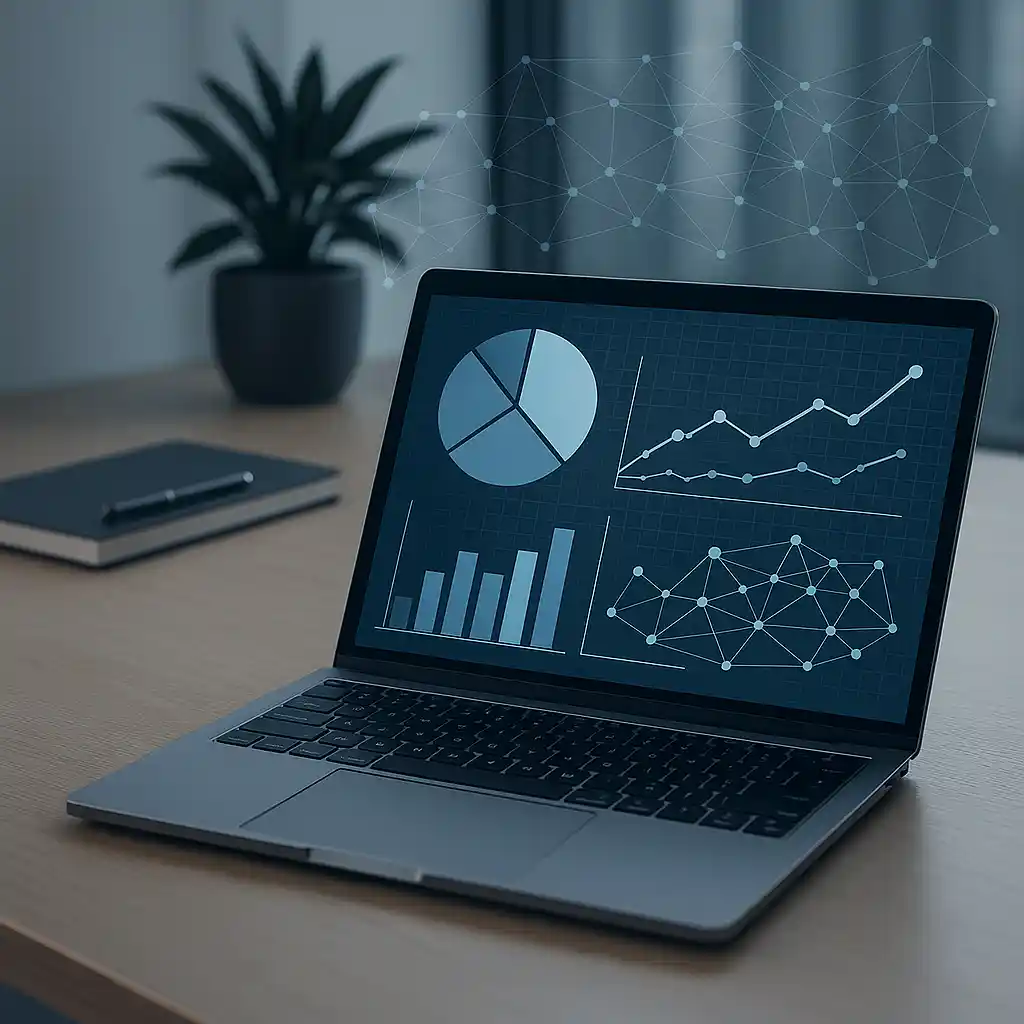 “Verified B2B data visual showing increased sales conversion rates and marketing analytics.”