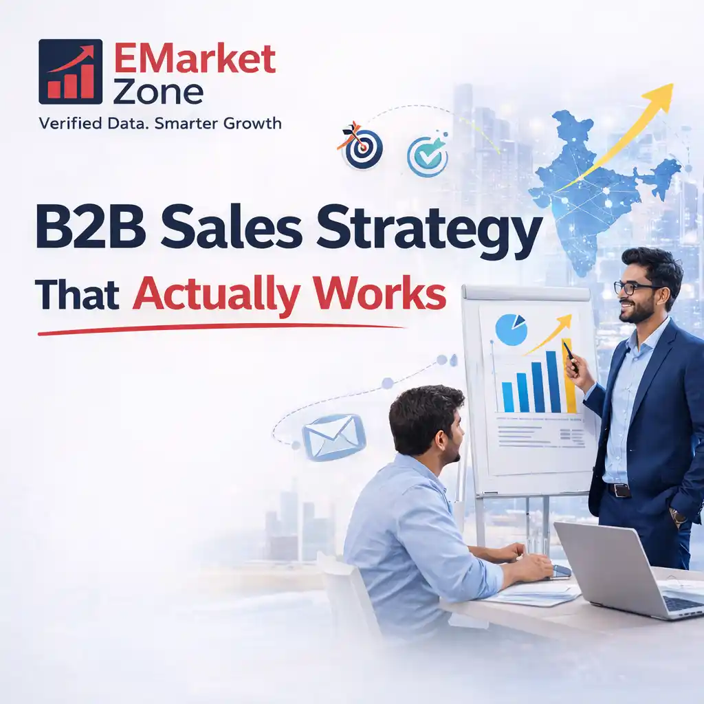 B2B sales strategy for MSMEs in India showing structured lead generation, outreach, and business growth system