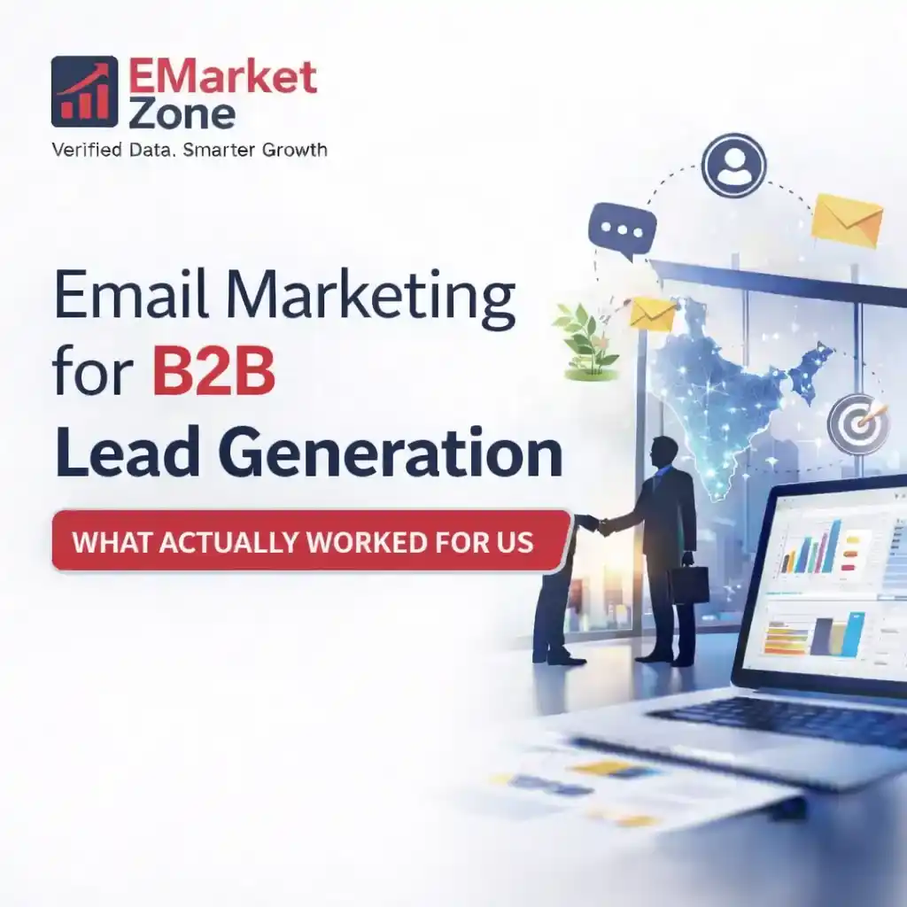 B2B email marketing for lead generation using structured data and targeted outreach in India