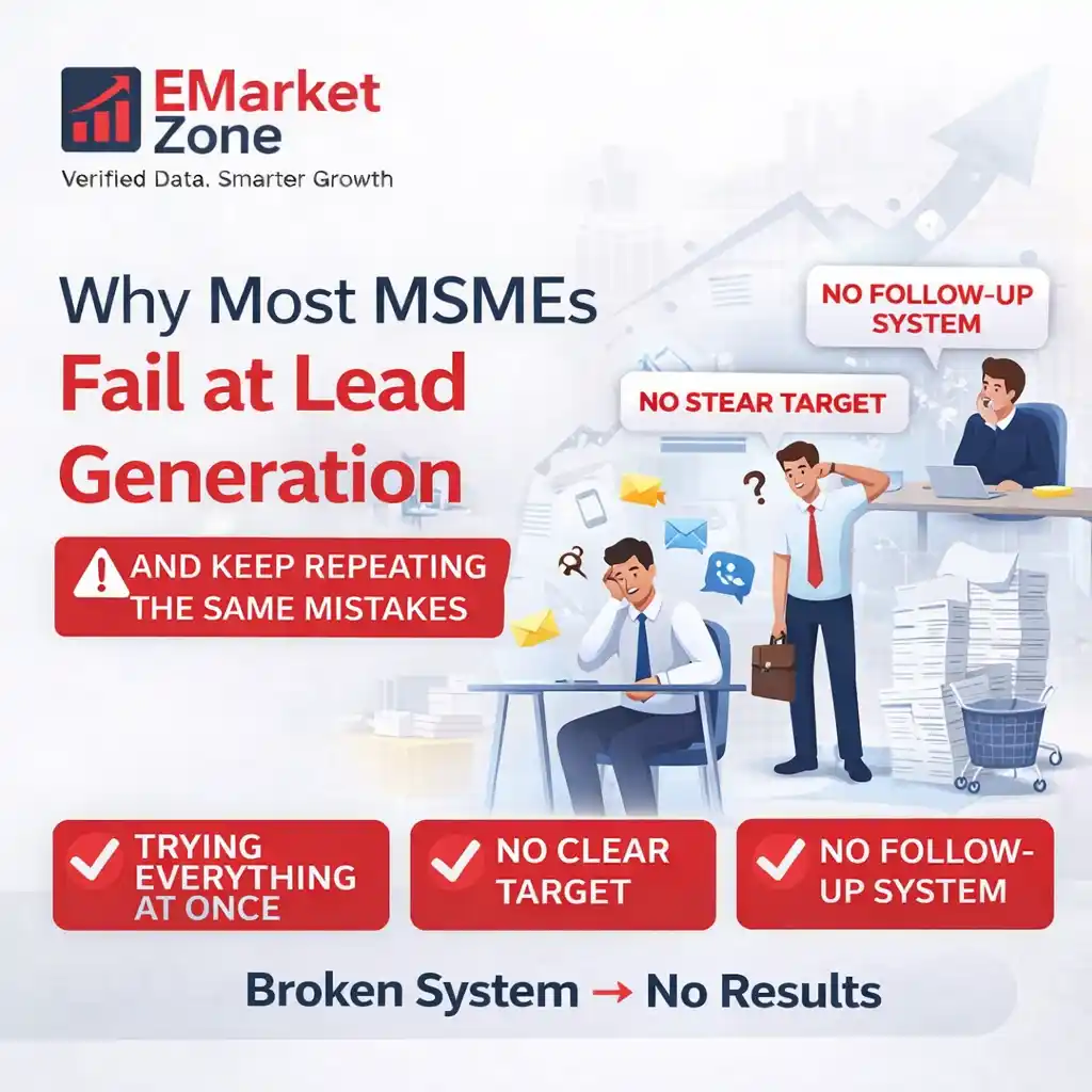 Why MSMEs fail at lead generation in India due to lack of targeting, no follow-up system, and poor outreach strategy