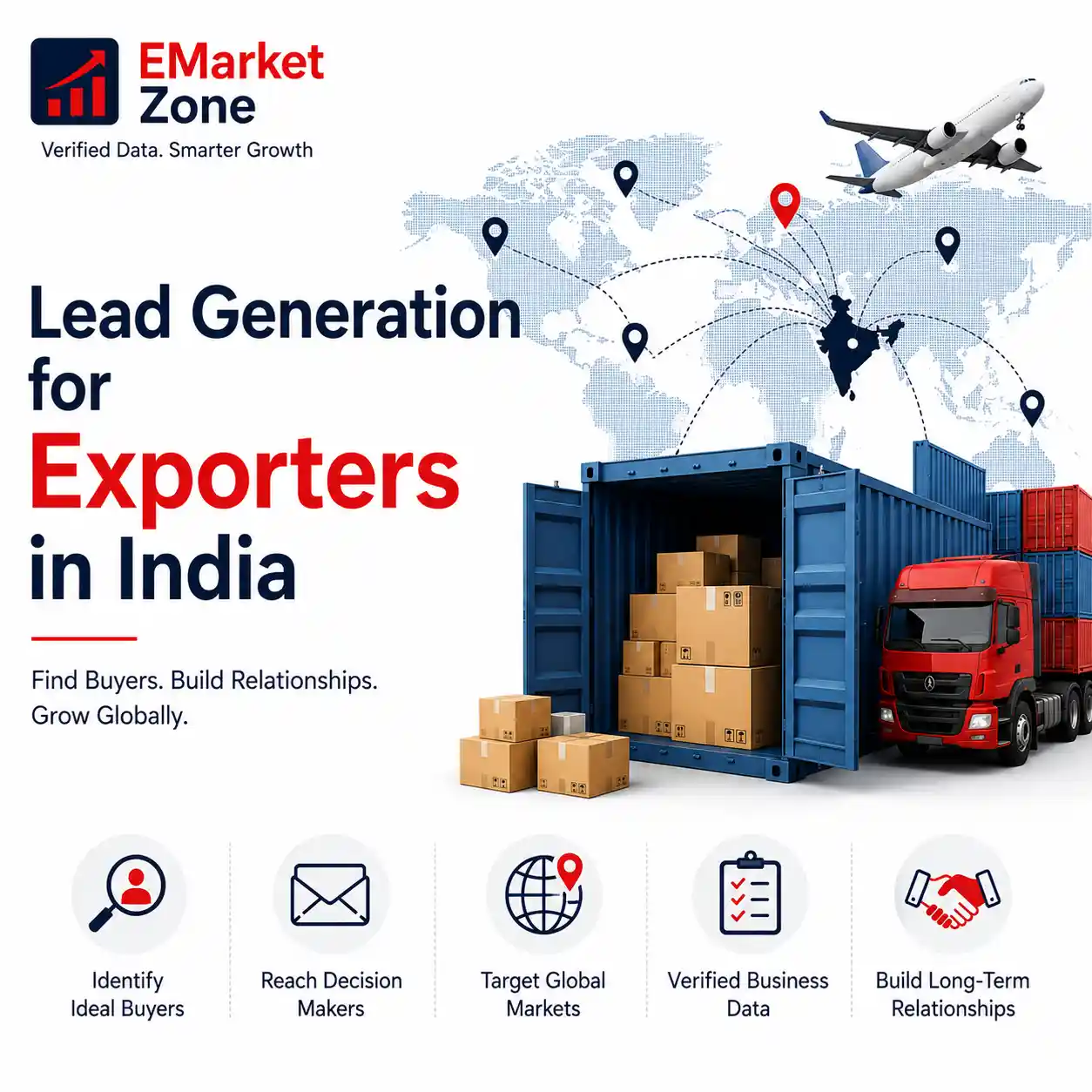 Lead generation for exporters in India with international buyer targeting, export sales outreach, and global business growth strategies