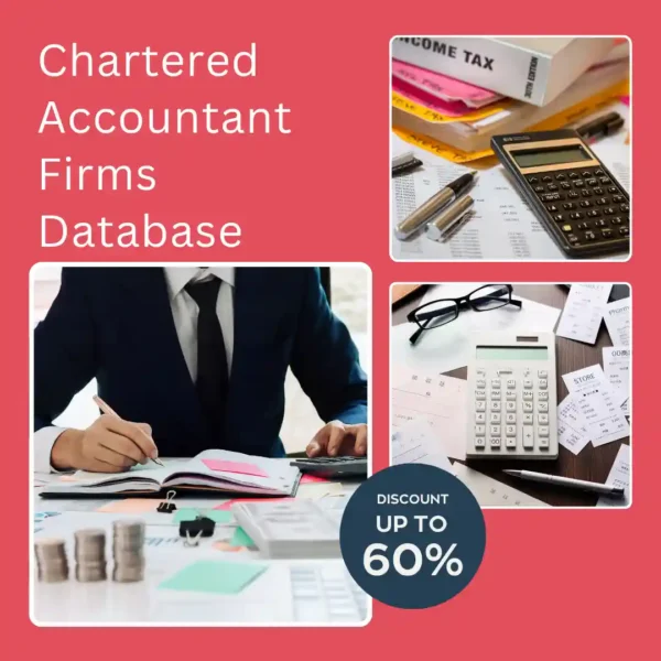 CA Firms Database India with 18,500+ verified Chartered Accountant firms, CA professionals, and business contacts.