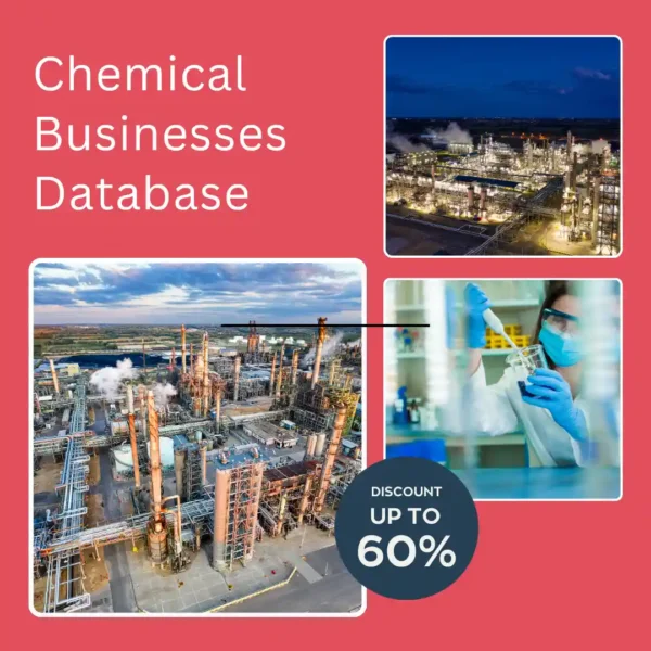 Chemical companies database India featuring verified chemical manufacturers, suppliers, distributors, wholesalers, and business contacts for B2B lead generation.