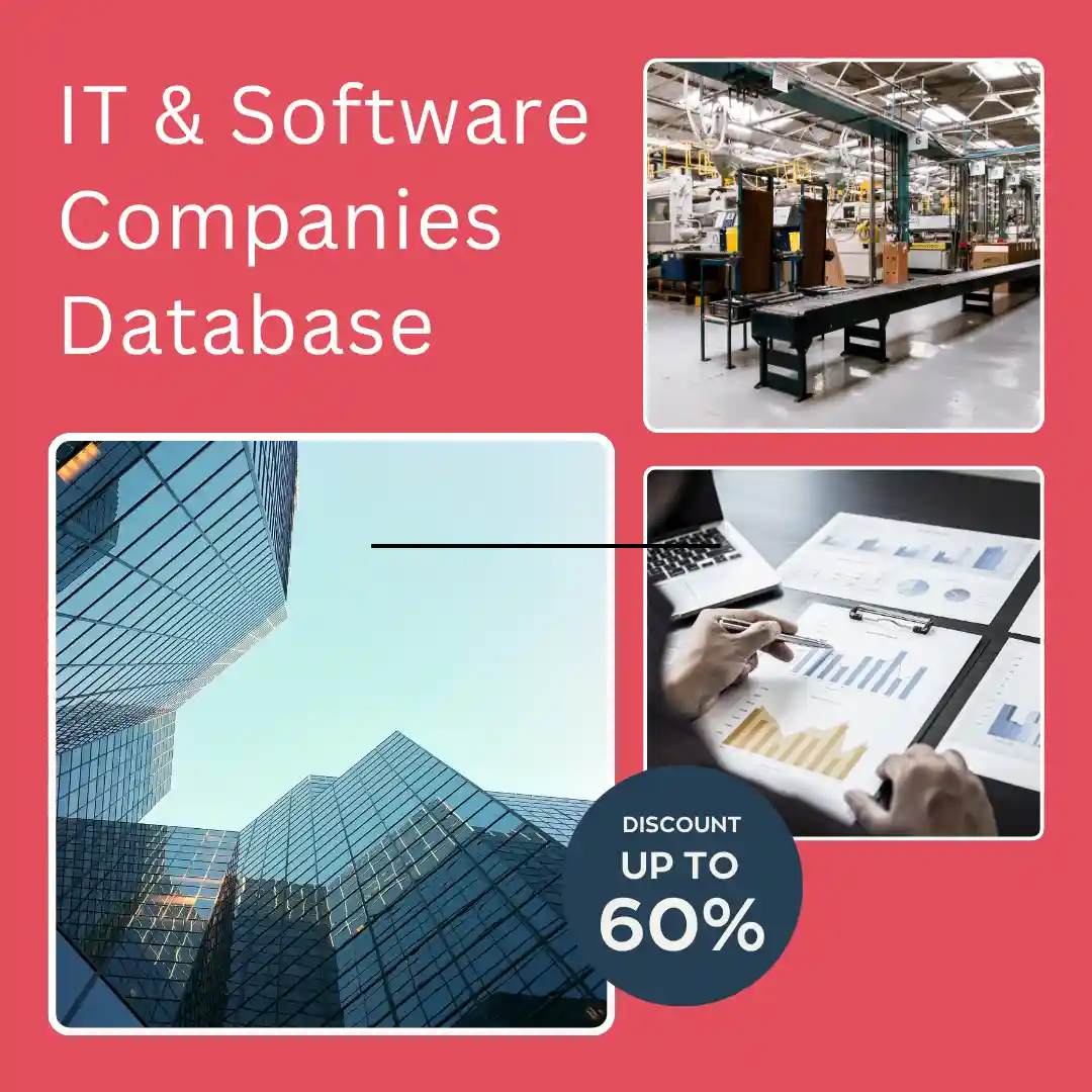 IT & Software Companies Database India with 13,000+ verified IT companies, software firms, technology service providers, and business contacts.