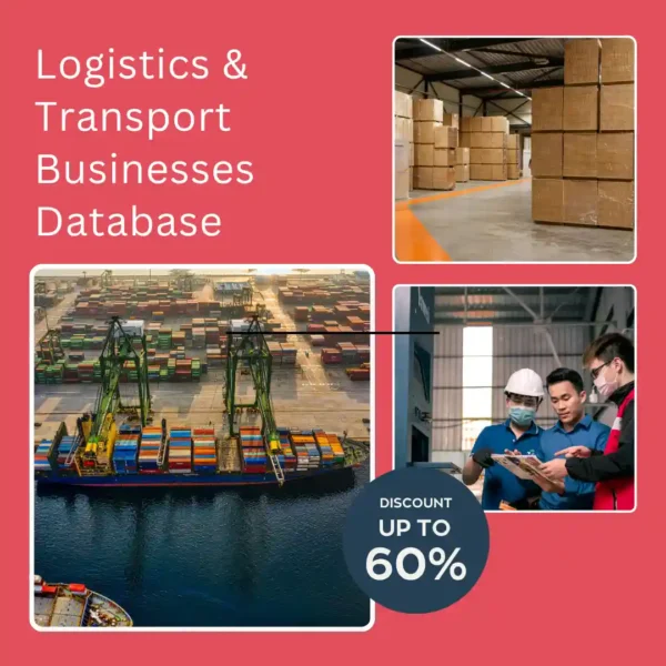 Logistics & Transport Businesses Database India with 25,000+ verified logistics companies, transporters, freight operators, and business contacts.