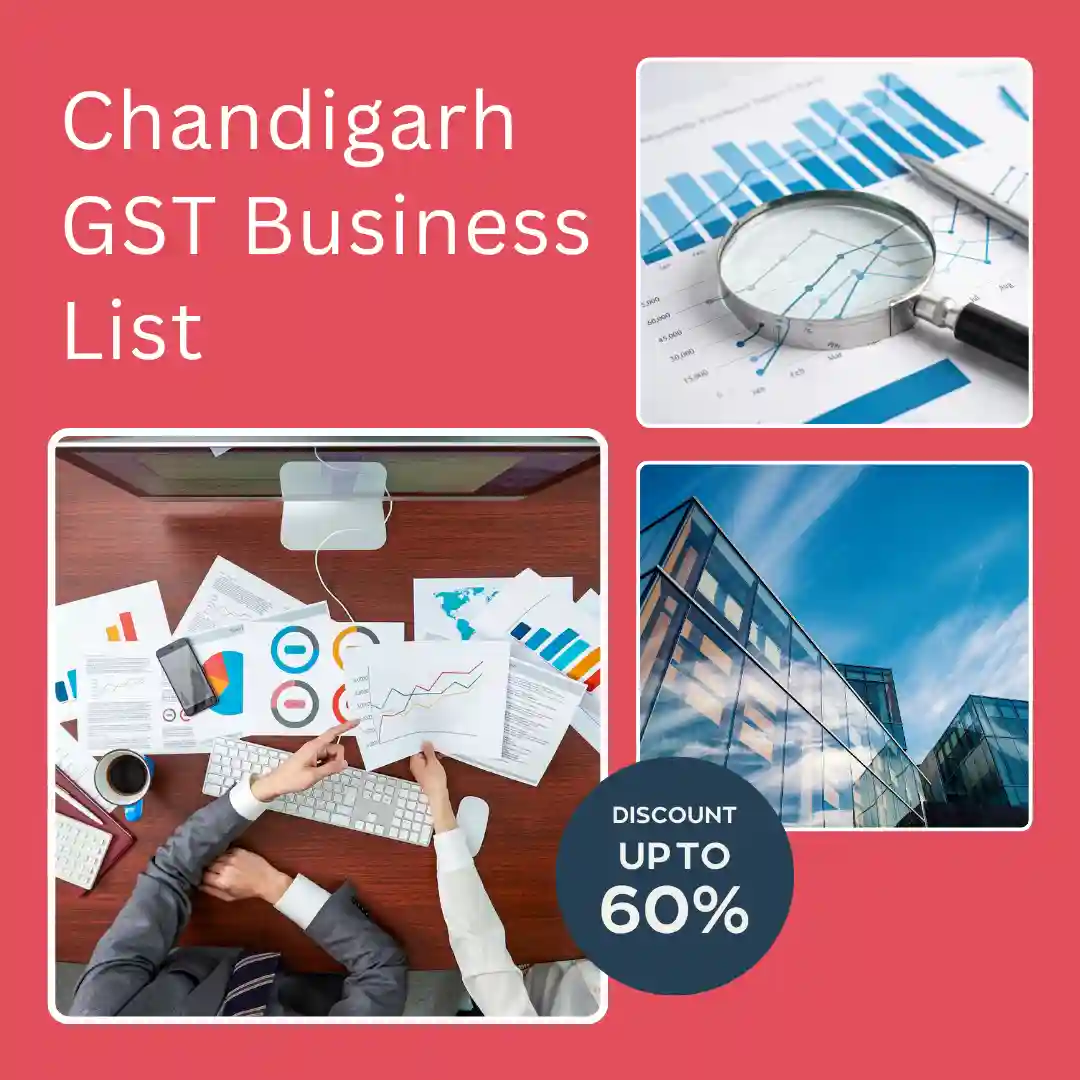 Chandigarh GST business contact list with GST details, mobile numbers, email IDs, business information and registration details for B2B lead generation.