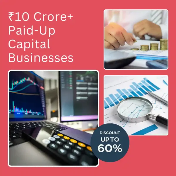 Business contact list for Indian businesses with paid-up capital of ₹10 crore and above